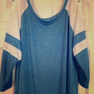 Blue and white jersey